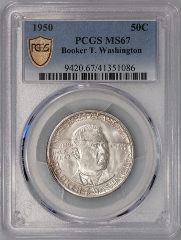 1950 Booker T. Washington Silver Commemorative Half - PCGS MS 67