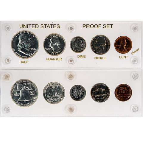 1952 Proof Set - Superb Brilliant Proof in Capital Plastic