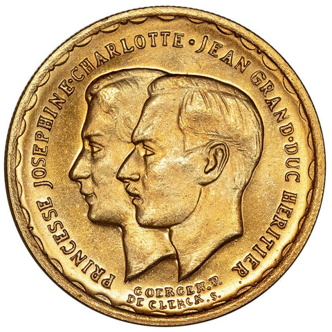 1953(b) Luxembourg Gold 20 Francs KM. M1 - Brilliant Uncirculated