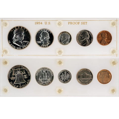 1954 Proof Set - Superb Brilliant Proof in Capital Plastic