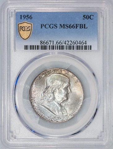 1956 Franklin Half Dollar - PCGS MS 66 FBL - Gem Uncirculated w/ Full Bell Lines