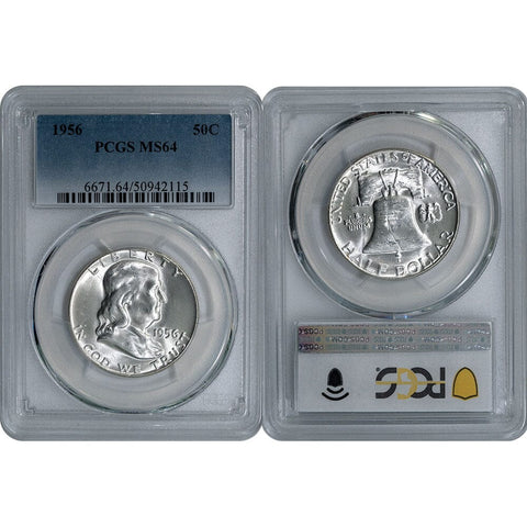 1956 Franklin Half Dollar - PCGS MS 64 - Choice Brilliant Uncirculated