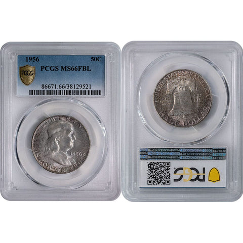 1956 Franklin Half Dollar - PCGS MS 66 FBL - Gem Uncirculated w/ Full Bell Lines