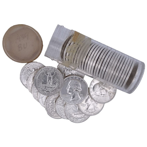 40-Coin Roll ($10) of 1959 Washington Quarters - Crisp Brilliant Uncirculated