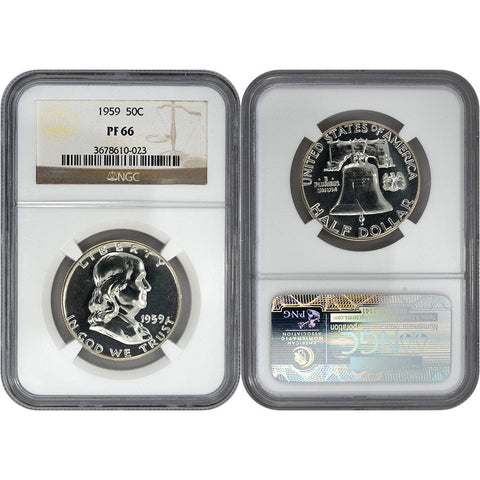 1959 Proof Franklin Half Dollar - NGC PF 66
