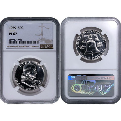 1959 Proof Franklin Half Dollar - NGC PF 67 - Gem Proof