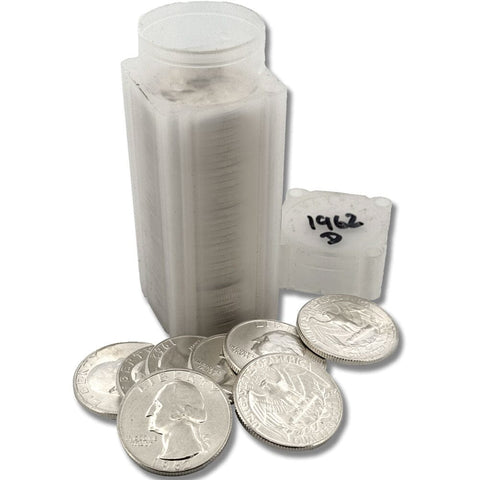 40-Coin Rolls ($10) of 1962-D Washington Quarters - Crisp Brilliant Uncirculated