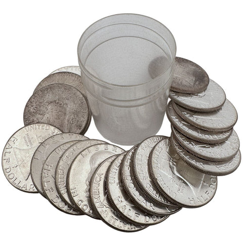 Roll of 20 1963 Franklin Halves (90% Silver) - Crisp Original Roll