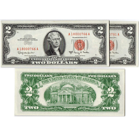 16 Consecutive 1963-A $2 Red Seal Legal Tender Notes - Choice to Gem Uncirculated