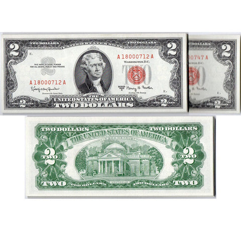 36 Consecutive 1963-A $2 Red Seal Legal Tender Notes - Choice to Gem Uncirculated