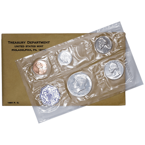 1964 Flat Pack Silver Proof Set with Accented Hair Kennedy Half - Superb Gem Proof