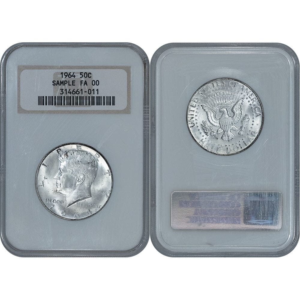 1964 Kennedy Half Dollar - NGC Sample Slab - Uncirculated