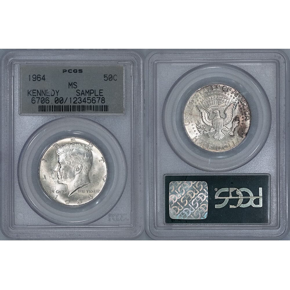 1964 Kennedy Half Dollar - PCGS MS Sample Slab - Uncirculated