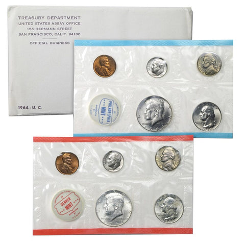 1964 P & D Silver Mint Sets - Gem Uncirculated in OGP @ Wholesale Bid