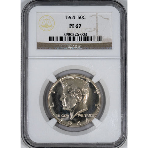 1964 Proof Kennedy Half Dollar - NGC PF 67 - Gem Proof