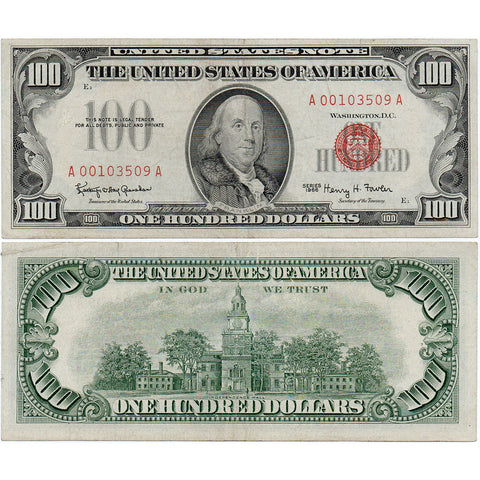 1966 $100 Red Seal Legal Tender Note FR. 1550 - Crisp Very Fine