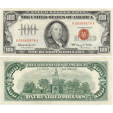 1966 $100 U.S. Legal Tender Notes Fr. 1550 - Choice Very Fine