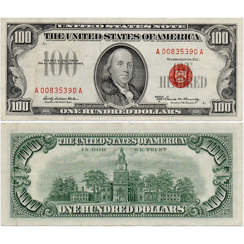 1966-A $100 U.S. Legal Tender Notes Fr. 1551 - Crisp Very Fine+