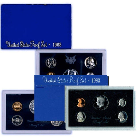 1968-S to 1983-S Blue Box Proof Set Deal - All 6 Sets - Priced @ Wholesale Bid!