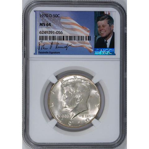 1970-D 40% Kennedy Half Dollar - NGC MS 64