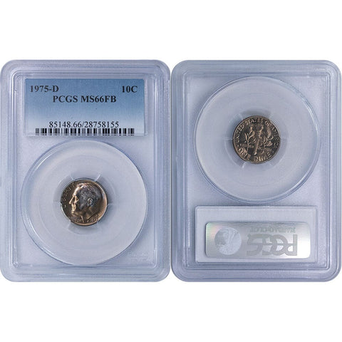 1975-D Roosevelt Dime - PCGS MS 66 FB - Gem Brilliant Uncirculated
