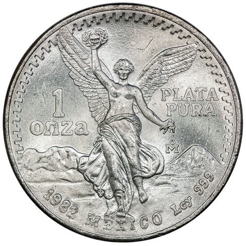 1982 Mexico 1 Onza Libertads 1 oz Silver KM.494.1 - Brilliant Uncirculated