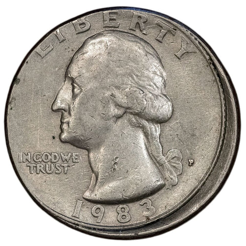 1983-P Washington Quarter - Broadstruck/Off Center - Extremely Fine