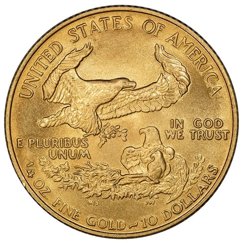 1986 $10 1/4 Oz Quarter Ounce Gold Eagle - Gem Uncirculated