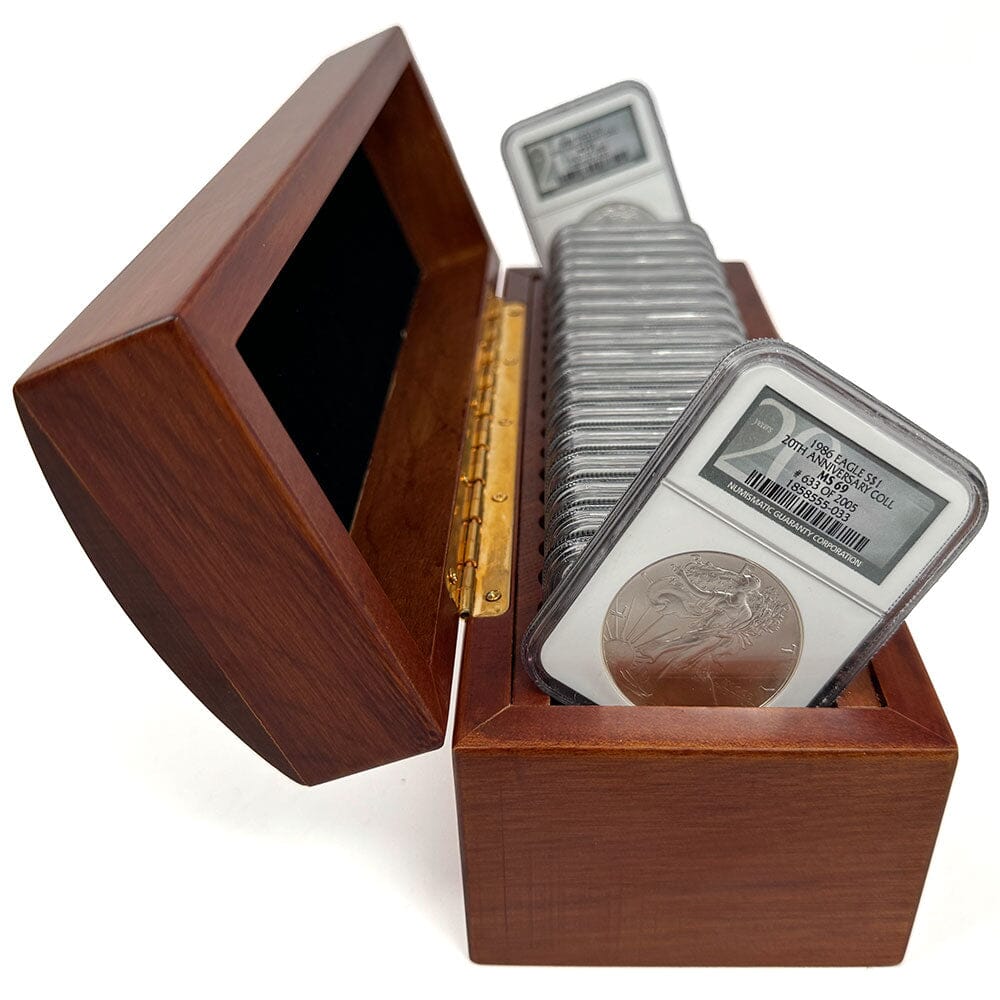 1986 to 2005 American Silver Eagle Box Set - 20th Anniversary NGC MS 6