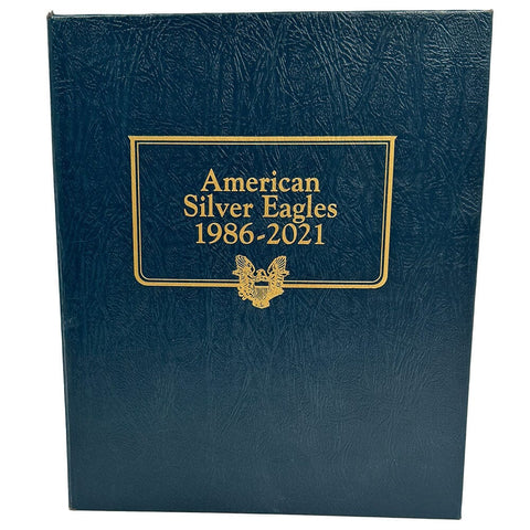 1986 to 2010 American Silver Eagle 25-Coin Set in Nice Whitman Bookshelf Album