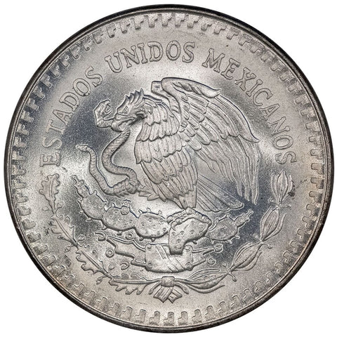 1989 Mexico 1 Onza 1 oz Silver KM.494.1 - Brilliant Uncirculated - Scarce Date