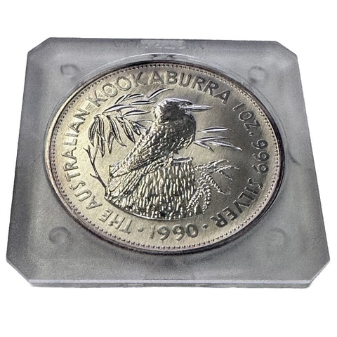 1990 Australia $5 Silver 1 oz. Kookaburra KM.189 - Gem Uncirculated in OGP