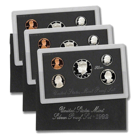 1992-1998 "Black Pack" Silver Proof Set  - All 7 Set Special