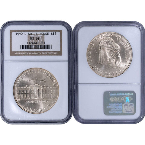 1992-D White House Commemorative Silver Dollar - NGC MS 69