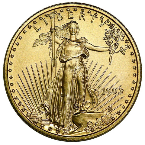 1993 $10 1/4 Oz Quarter Ounce Gold Eagle - Gem Uncirculated