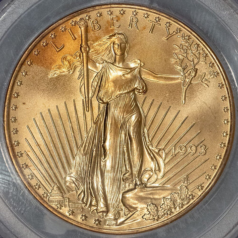 1993 $50 1 oz American Gold Eagle- WTC Ground Zero Recovery - PCGS Gem Uncirculated