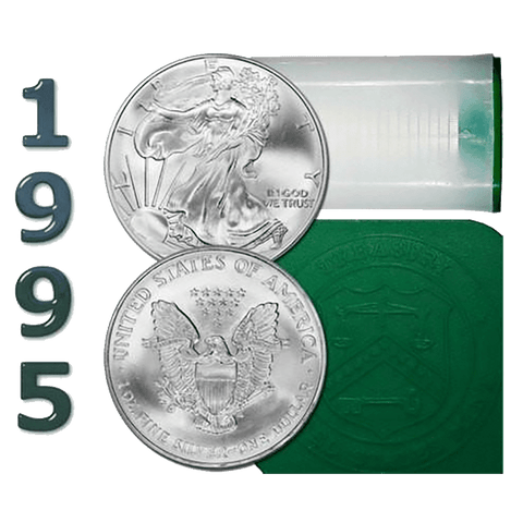 1995 American Silver Eagle Mint Roll of 20 - Crisp Original BU