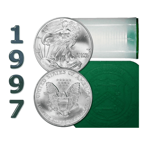 1997 American Silver Eagle Mint Roll of 20 - Crisp Original Roll