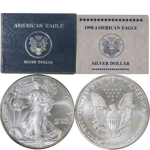 1998-P American Silver Eagle - Gem Uncirculated in OGP w/ CoA