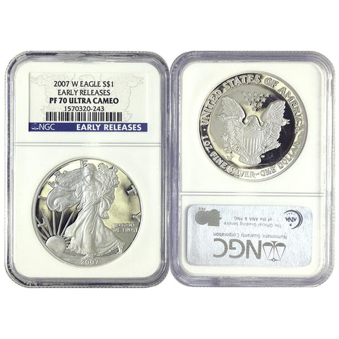 2007-W Silver Eagle "Early Release" NGC - PF 70 Ultra Cameo