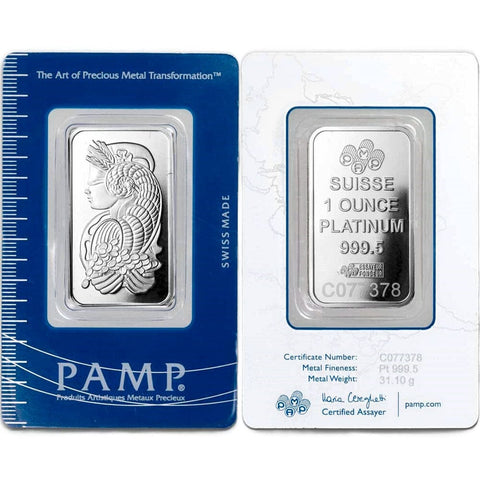 1 oz Pamp Fortuna .9995 Platinum Bars
