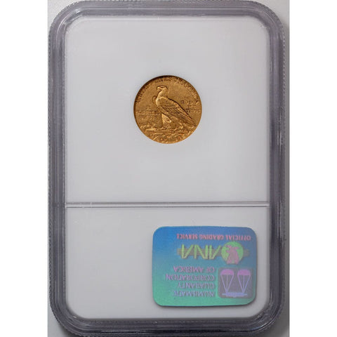 1914 $2.5 Indian Quarter Eagle Gold Coin - NGC AU 58