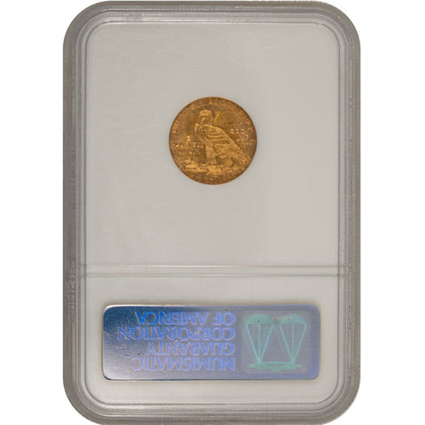 1914-D $2.5 Indian Quarter Eagle Gold Coin - NGC MS 62