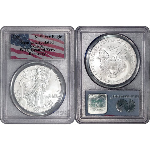 2001 American Silver Eagle 9/11 Ground Zero Recovery - PCGS Gem Uncirculated