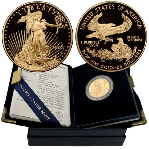 2002-W $25 Proof 1/2 oz American Gold Eagle - Gem Proof in OGP