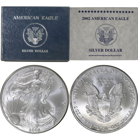 2002-P American Silver Eagle - Gem Uncirculated in OGP w/ CoA