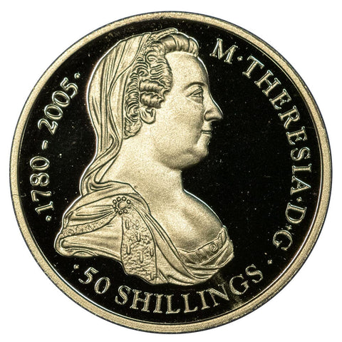 2005 Somalia Republic Maria Theresa Gold 50 Shillings (.039 toz) ~ Gem Proof