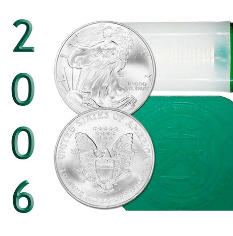 2006 American Silver Eagle Mint Roll of 20 - Crisp Original BU