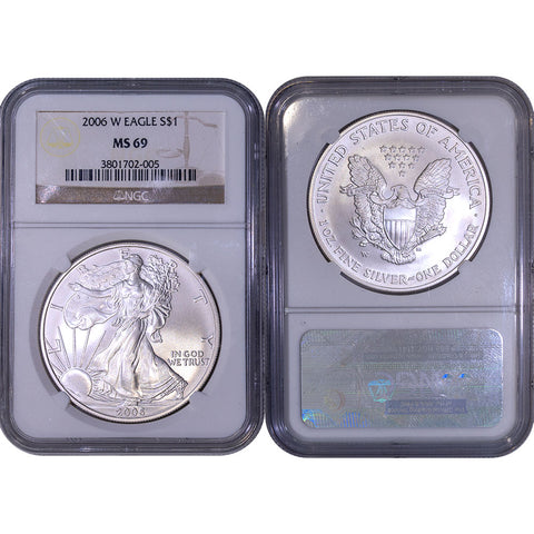 2006-W 1 oz Burnished American Silver Eagle - NGC MS 69