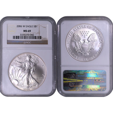 2006-W Burnished American Silver Eagle - NGC MS 69 - Gem Brilliant Uncirculated